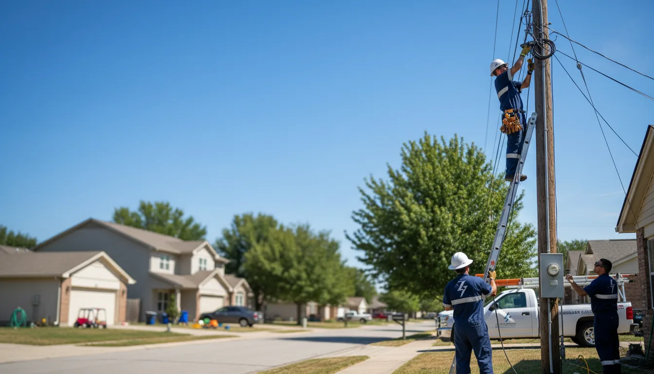 Residential electrician providing installation services in Sanger, TX